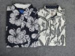 Floral Black & White Printed Full Sleeve Shirt - Image 3