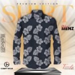 Floral Black & White Printed Full Sleeve Shirt