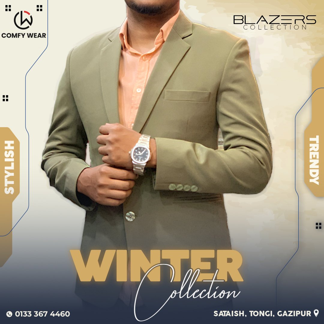 Premium Olive Color Blazer For Men Premium Olive Color Blazer For Men - Image 1