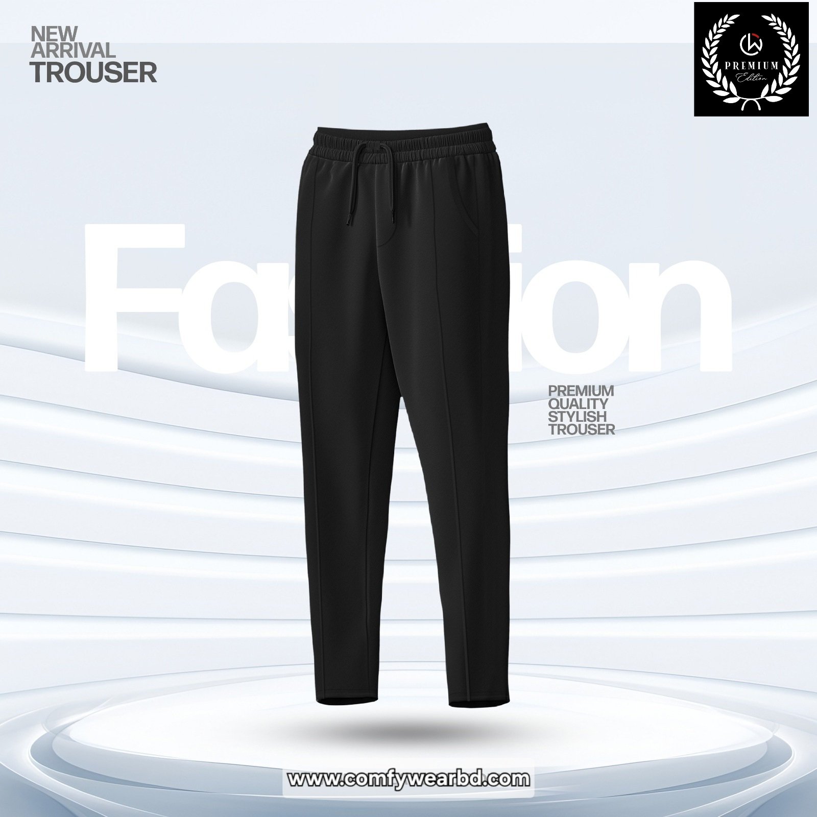 Black Interlock 🏃♂️ Cozy Corners Athletic Interlock Slim Fit Trouser - Image 1